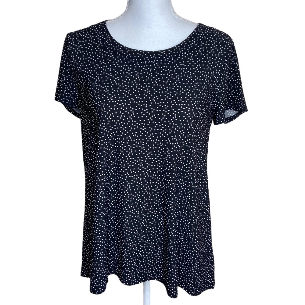 NWT Anne Klein Polka Dot Printed Top